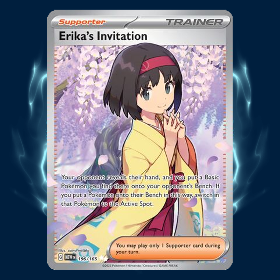 Pokemon 151 Erika's Invitation Full Art 196/165 Card Galaxy Pokemon 151 Erika's Invitation Full Art 196/165 Card Galaxy