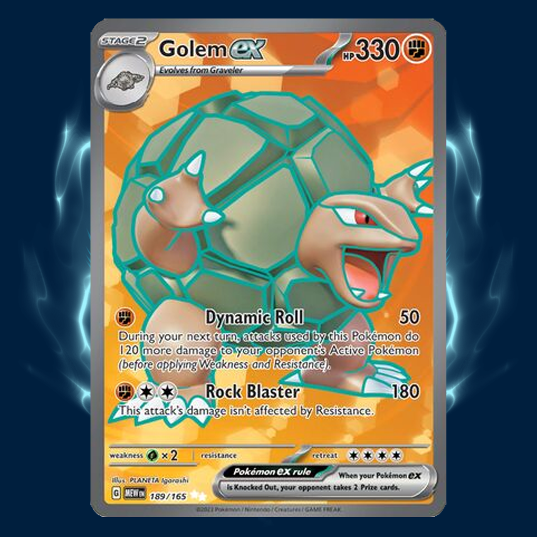 Pokemon 151 Golem Full Art 189/165 Card Galaxy Pokemon 151 Golem Full Art 189/165 Card Galaxy
