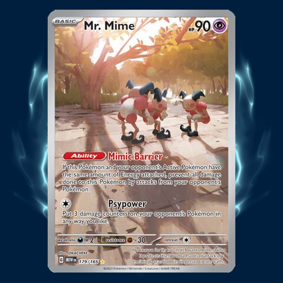 Pokemon 151 Mr Mime IR 179/165 Card Galaxy Pokemon 151 Mr Mime IR 179/165 Card Galaxy