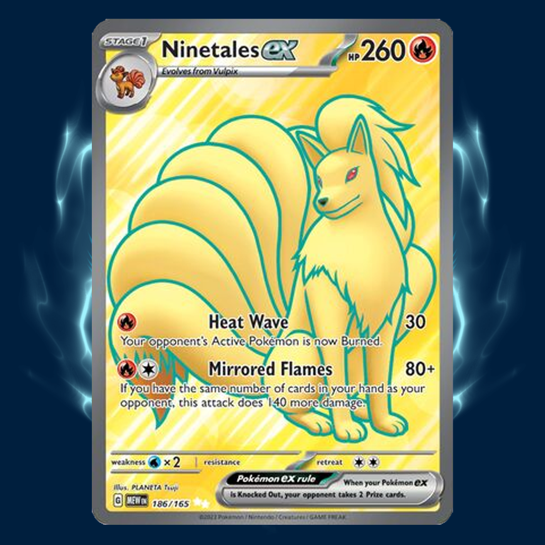 Pokemon 151 Ninetails Full Art 186/165 Card Galaxy Pokemon 151 Ninetails Full Art 186/165 Card Galaxy