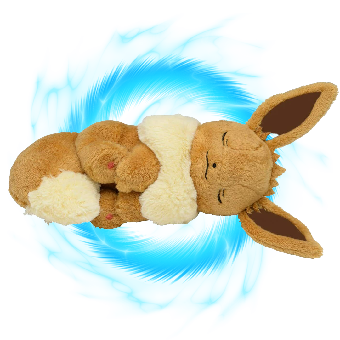 Pokemon Sleeping Eevee Large Plushie Card Galaxy