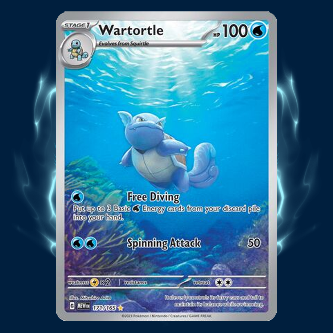 Pokemon 151 Wartortle IR 171/165 Card Galaxy Pokemon 151 Wartortle IR 171/165 Card Galaxy