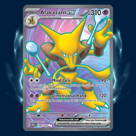 Pokemon 151 Alakazam Full Art 188/165