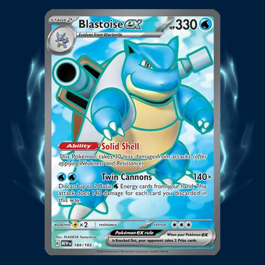 Pokemon 151 Blastoise Full Art 184/165