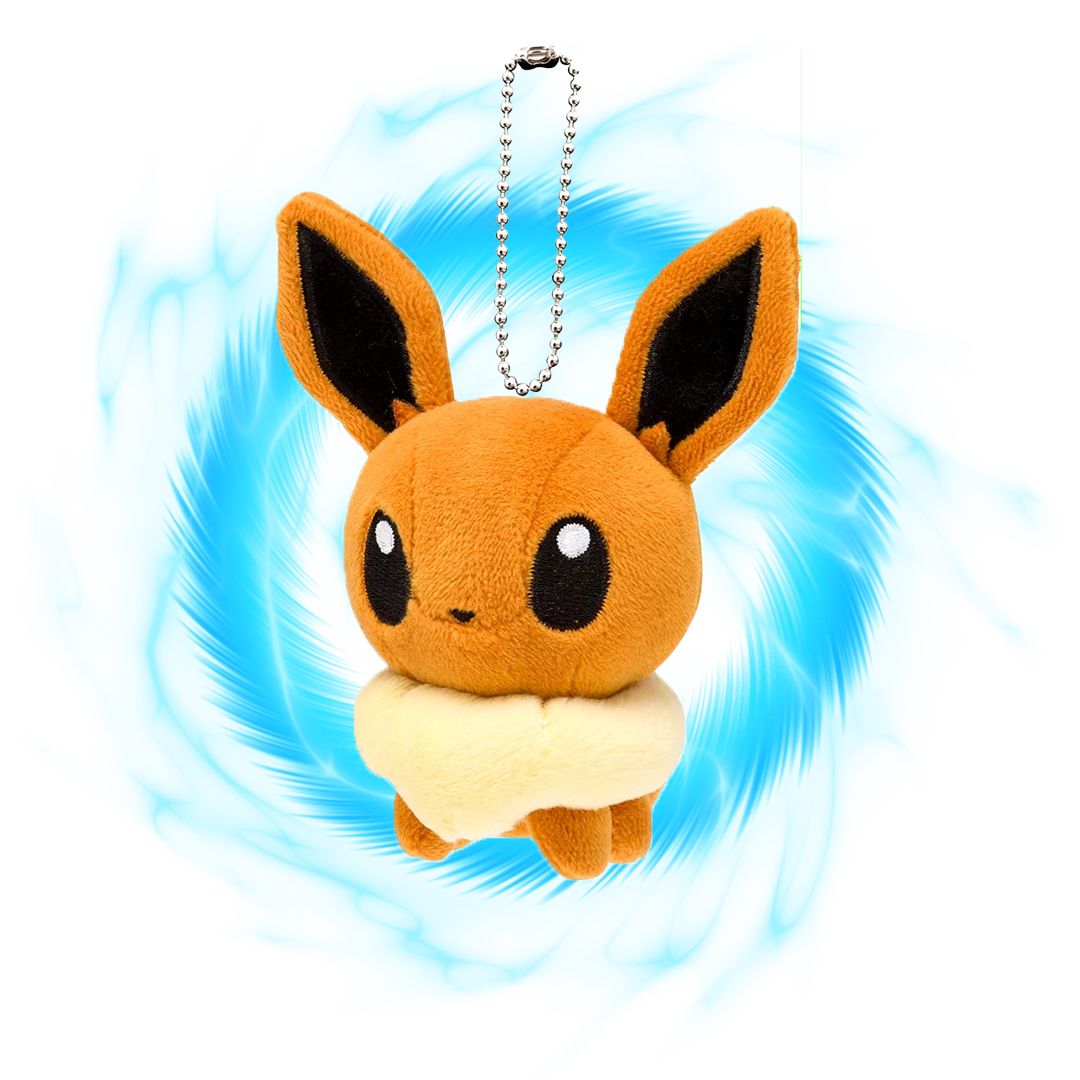 Pokemon Center Eevee Plush Poke Doll Key Chain