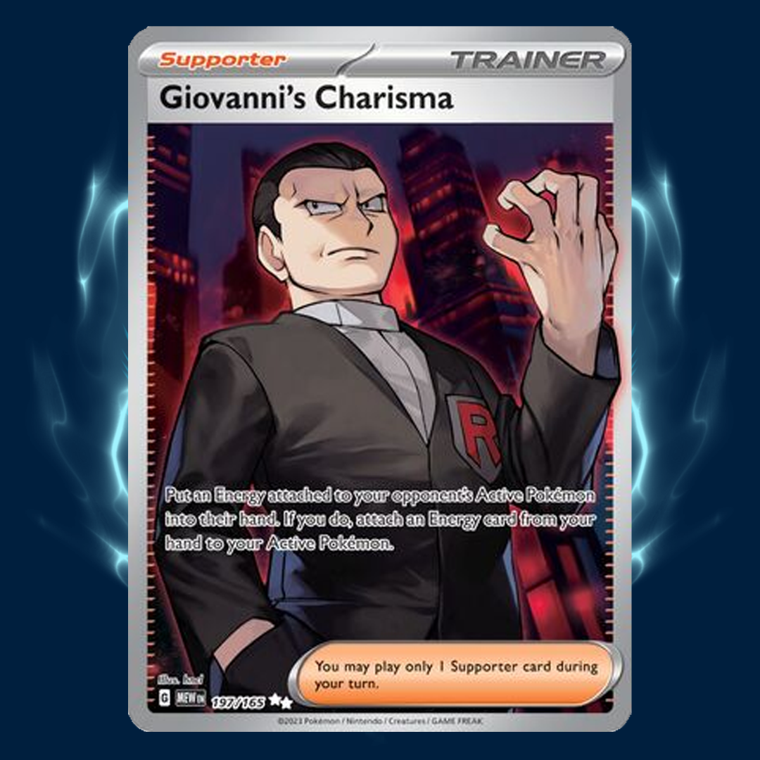 giovanni pokemon card full art Pokemon 151 Giovanni's Charisma Full Art 197/165 – Card Galaxy