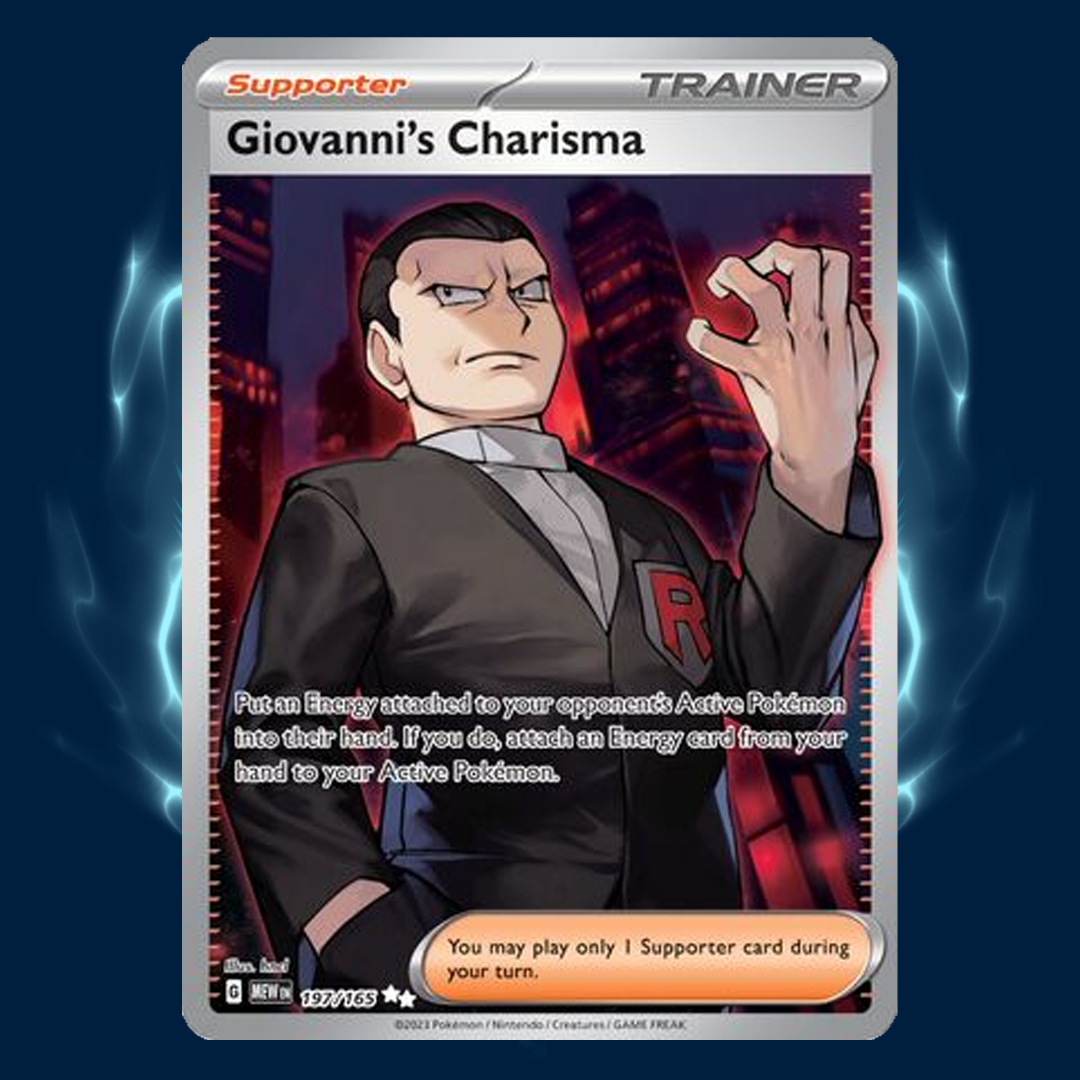 Pokemon 151 Giovanni's Charisma Full Art 197/165