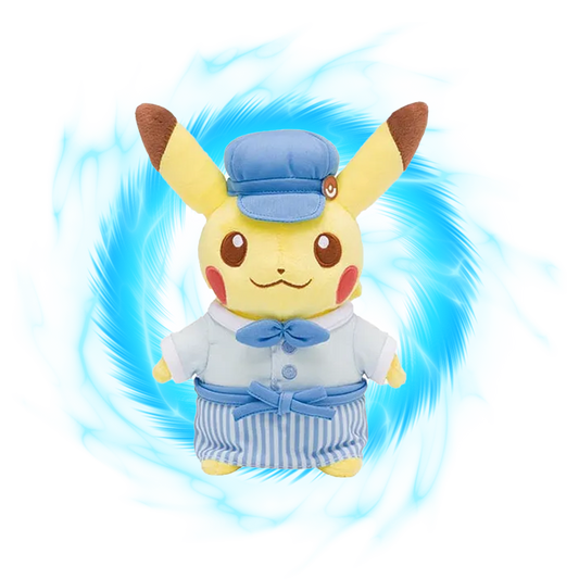 Pokemon Pikachu Café Plush Blue Limited Edition