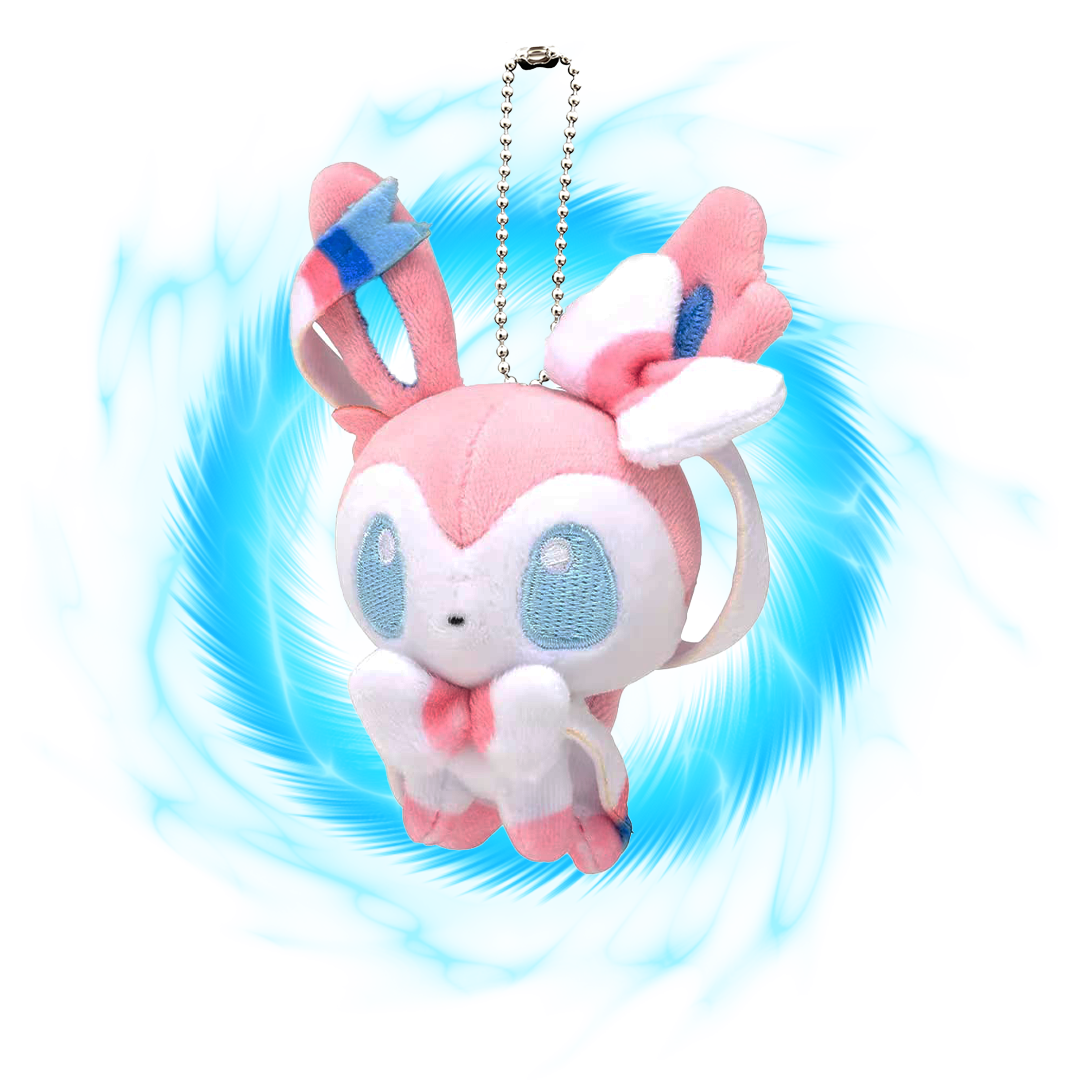 Pokemon Center Sylveon Plush Poke Doll Key Chain