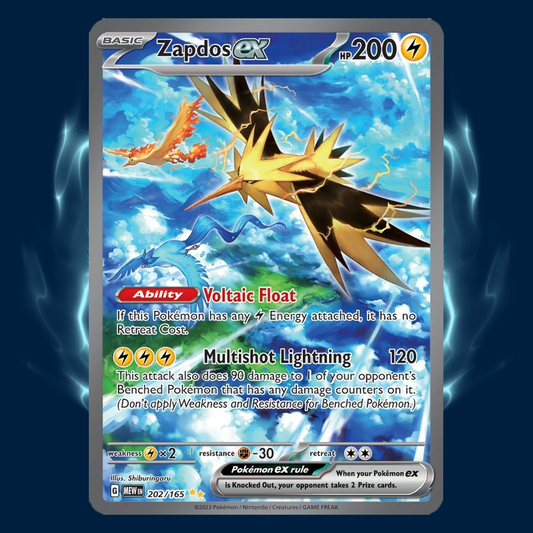 Pokemon 151 Zapdos EX SIR 202/165